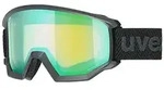Uvex athletic FM - Skibrille Snowboardbrille - black matt/green-lgl