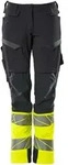 Mascot Hose mit Knietaschen 19178-511-01017 Gr. 34 schwarzblau/hi-vis gelb