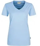 HAKRO V-T-Shirt Mikralinar Damen #181 Gr. XS eisblau