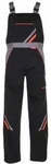 Planam Latzhose Visline, Gr. 24 schwarz/orange/zink