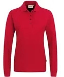 HAKRO Longsleeve Poloshirt Performance Damen #215 Gr. XS rot