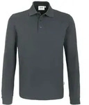 HAKRO Langarm Poloshirt Performance Herren #815 Gr. M anthrazit