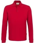 HAKRO Langarm Poloshirt Performance Herren #815 Gr. L rot
