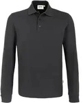 HAKRO Langarm Poloshirt Performance Herren #815 Gr. S karbongrau