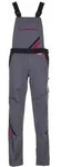 Planam Latzhose Highline Damen, Gr. 44 schiefer/schwarz/rot