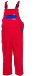 Planam Kinder-Latzhose Gr. 146/152 mittelrot/kornblau