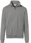 HAKRO Zip Sweatshirt Premium #451 Gr. XL grau-meliert