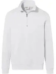 HAKRO Zip Sweatshirt Premium #451 Gr. S wei&szlig;