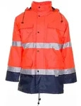 Planam Warn-Wetterschutz Parka 2056 Gr. S orange/marine