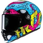 Hjc V10 Squeeze Mc28 Schwarz/Blau/Gelb/Pink XS (54-55)