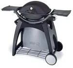 Weber Griller Q220 Black Line Premium mit Rollwagen