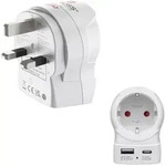Hama 223478 Reiseadapter EU to US 1x USB-A, 1x USB-C