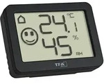 TFA-95.010048 Digitales Thermo-Hygrometer SET Schwarz, ohne Batterie