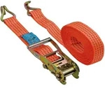 R202S-12 Zurrgurt 12m, 50 mm,EN 12195-2 2000 daN, Druckr., Spitzhaken STF 200 da...