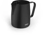 Hama 111260 Milchk&auml;nnchen Edelstahl schwarz 350ml