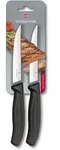 6.7933.12B Victorinox Steakmesser schwarz SwissClassic mit Wellen, 2 auf Blister