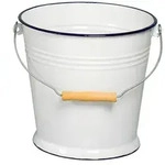 Karl Kr&uuml;ger 120100 Eimer 10l emailliert wei&szlig; H:27cm, d:29cm