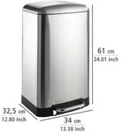 Wenko-21769100 Treteimer Easy Close 30l edelstahl