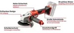 Einhell Akku-Winkelschleifer AXXIO 18/125 4431140