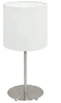 Eglo 95725 Tischlampe Pasteri Nickel-Matt/Wei&szlig;