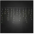 3673-803 LED Eisregen Lichtervorhang mit bernstein. Globes