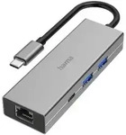 Hama 200108 USB-C Hub, Multiport 4 Ports