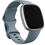 fitbit Smartwatch Versa 4 waterfall blue/platinum aluminium Aktivit&auml;tsuhr - Smar...