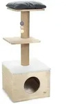 Designed by Lotte Katzen Kratzbaum Kamina - mit XL Katzenh&ouml;hle Echtholz und