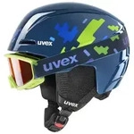 Uvex Viti Set Skihelm und Brille blue puzzle 46