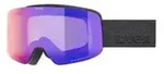 Uvex Pwdr Fm Kinder Skibrille Black Matt DL/Ruby On Green