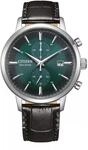 Eco Drive Herrenchronograph Gr&uuml;n