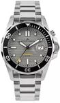Herrenuhr Diver Hybromatic Lupenglas Steel Grey