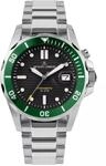 Herrenuhr Diver Hybromatic Lupenglas Steel Green