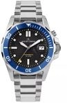 Herrenuhr Diver Hybromatic Lupenglas Steel Blue