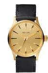 The Sentry 38 Leather Gold/ Black