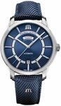 Pontos Day Date Herrenuhr Blau