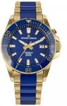 Herrenuhr Hybromatic Limited Edition Ceramic blau / IP-gold