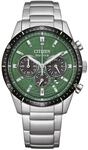 Eco Drive Chrono Modern Herrenchronograph gr&uuml;n