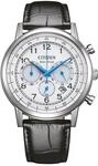 Eco Drive Chrono Classic Herrenchronograph wei&szlig;