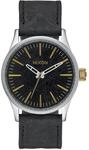 The Sentry 38 Leather Black Brass