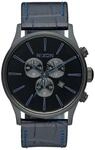 The Sentry Chrono Leather Navy Gator