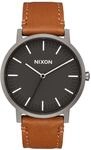 The Porter Leather Gunmetal / Charcoal / Taupe