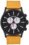 The Sentry Chrono Leather All Black / Goldenrod