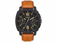 The Charger Chrono Leather All Black / Light Brown