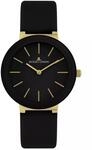 Damenuhr Monaco Special Edition HighTech Ceramic schwarz / IP-gold / Lederband