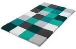 Kleine Wolke Badteppich CARO Petrol 85 x 150 cm