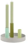 Remember magnetischer Kerzenhalter LUNA mini - grau gr&uuml;n