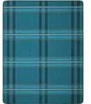 Biederlack Wohndecke - Wendedecke NORDIC CHECK kariert blau/braun