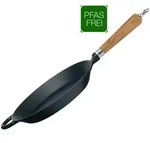 Ronneby Bruk Bratpfanne Maestro - flach - 28 cm - Eichenholzgriff
