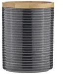 Ladelle Keramik Vorratsdose STAX - anthrazit - H&ouml;he 16 cm &Oslash; 12 cm